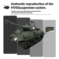 1/16スケールM4A3E8シャーマンRC戦車 金属強化版 360°回転タレット 赤外線バトル オリーブグリーン
