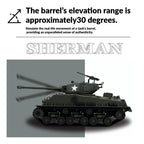 1/16スケールM4A3E8シャーマンRC戦車 金属強化版 360°回転タレット 赤外線バトル オリーブグリーン