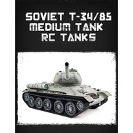 1/16 ソ連T-34/85 RC中戦車 2.4G全プロポーショナル 金属パーツ強化 スモーク音響 赤外線バトル BB発射 RTRプロ版