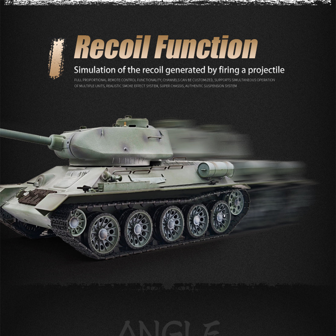 1/16 ソ連T-34/85 RC中戦車 2.4G全プロポーショナル 金属パーツ強化 スモーク音響 赤外線バトル BB発射 RTRプロ版