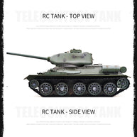 1/16 ソ連T-34/85 RC中戦車 2.4G全プロポーショナル 金属パーツ強化 スモーク音響 赤外線バトル BB発射 RTRプロ版