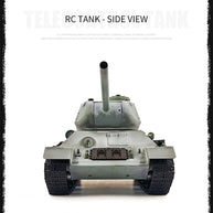 1/16 ソ連T-34/85 RC中戦車 2.4G全プロポーショナル 金属パーツ強化 スモーク音響 赤外線バトル BB発射 RTRプロ版