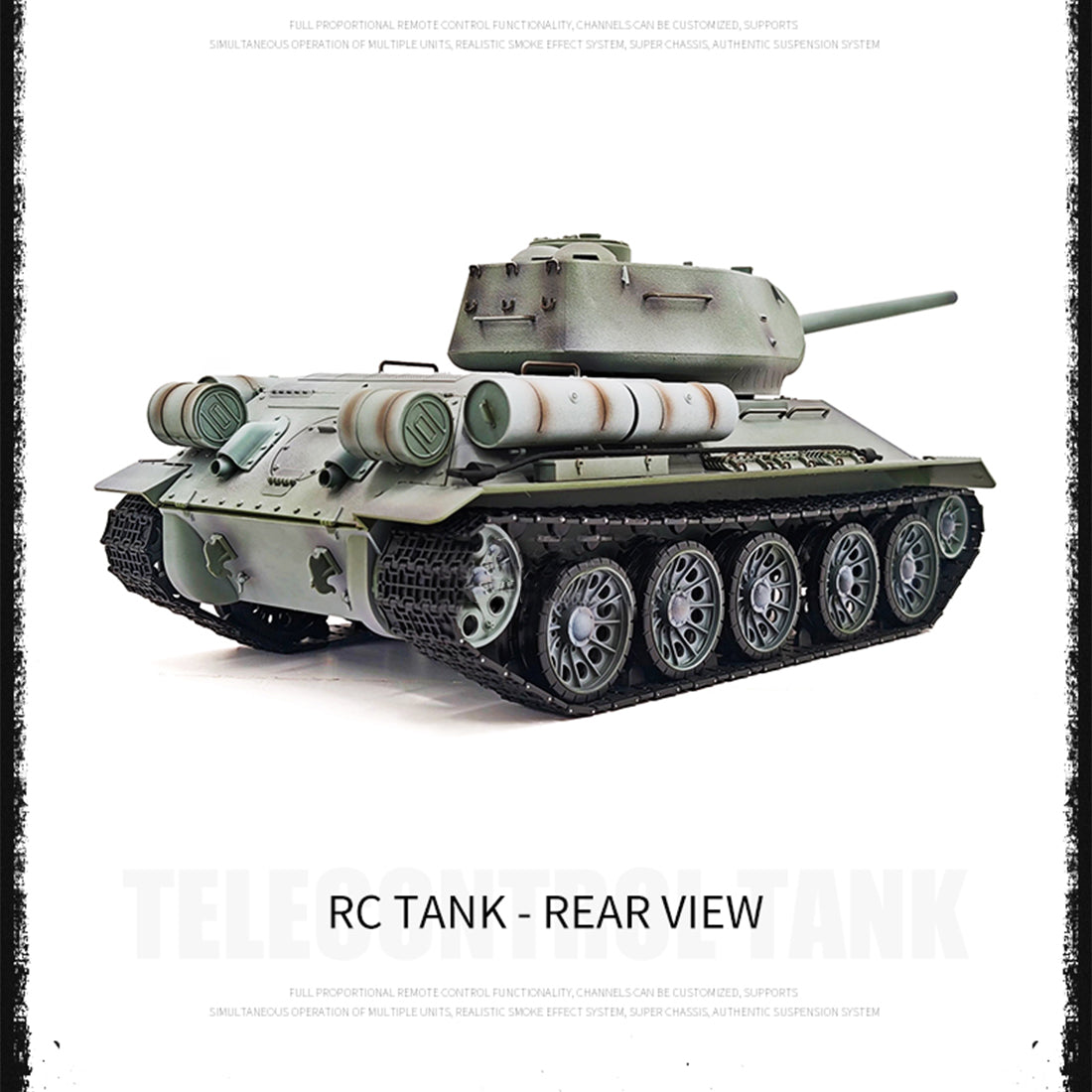 1/16 ソ連T-34/85 RC中戦車 2.4G全プロポーショナル 金属パーツ強化 スモーク音響 赤外線バトル BB発射 RTRプロ版