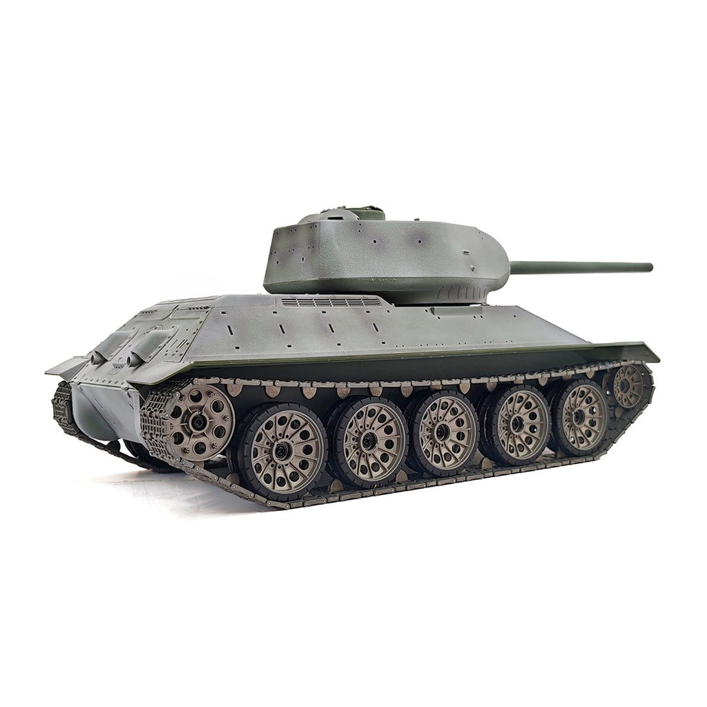 1/16 ソ連T-34/85 RC中戦車 2.4G全プロポーショナル 金属パーツ強化 スモーク音響 赤外線バトル BB発射 RTRプロ版
