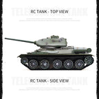 1/16 ソ連T-34/85 RC中戦車 2.4G全プロポーショナル 金属パーツ強化 スモーク音響 赤外線バトル BB発射 RTRアップグレード版