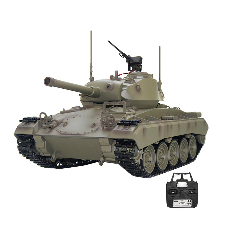 1/16 米軍M24軽戦車 RC 2.4G 標準版 スモーク・音響・反動再現 フルプロポーショナル操作