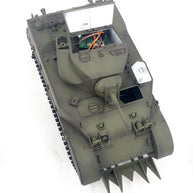 1/16 米軍M5A1スチュアート軽戦車 RC 2.4G 影仕上げ 排気スモーク 2段階速度 バッテリー2本付き