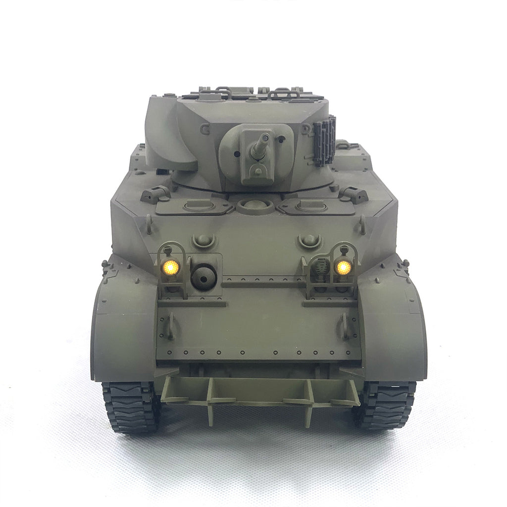 1/16 米軍M5A1スチュアート軽戦車 RC 2.4G 影仕上げ 排気スモーク 2段階速度 バッテリー2本付き
