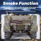 1/16 米軍M5A1スチュアート軽戦車 RC 2.4G 影仕上げ 排気スモーク 2段階速度 バッテリー2本付き