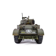 1/16 米軍M5A1スチュアート軽戦車 RC 2.4G 影仕上げ 排気スモーク 2段階速度 バッテリー2本付き