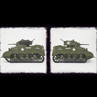 1/16 米軍M5A1スチュアート軽戦車 RC 2.4G 影仕上げ 排気スモーク 2段階速度 バッテリー2本付き