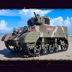 1/16 米軍M5A1スチュアート軽戦車 RC 2.4G 影仕上げ 排気スモーク 2段階速度 バッテリー2本付き
