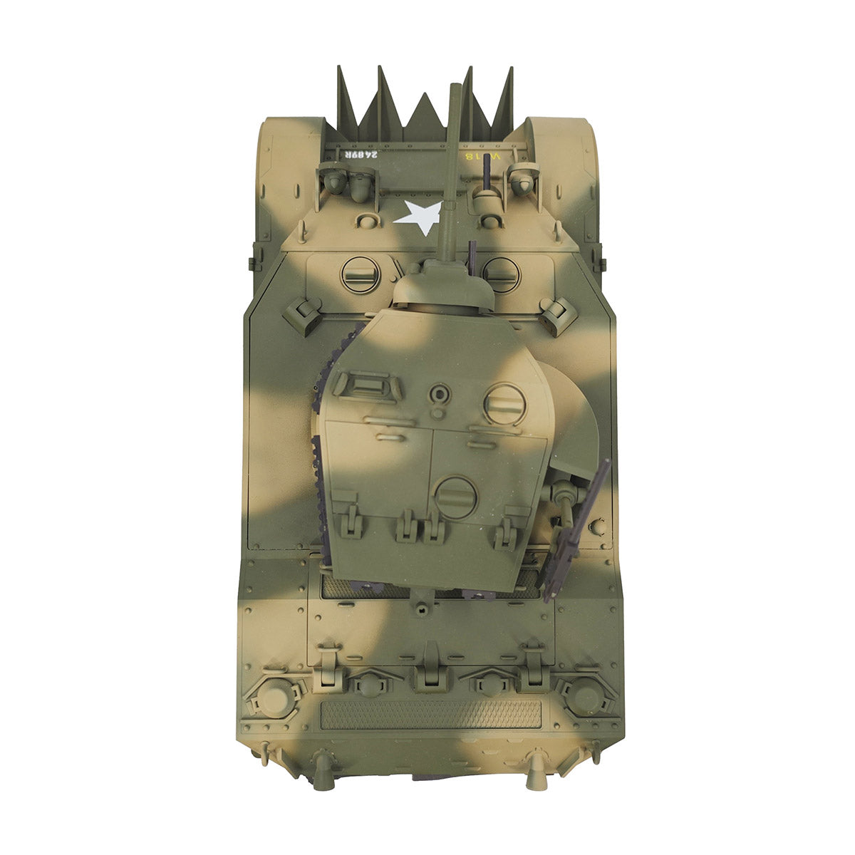 1/16 米軍M5A1スチュアート軽戦車 RC 2.4G 影仕上げ 排気スモーク 2段階速度 バッテリー2本付き