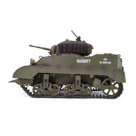 1/16 米軍M5A1スチュアート軽戦車 RC 2.4G 影仕上げ 排気スモーク 2段階速度 バッテリー2本付き