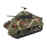 1/16 米軍M5A1スチュアート軽戦車 RC 2.4G 影仕上げ 排気スモーク 2段階速度 バッテリー2本付き