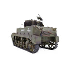 1/16 米軍M5A1スチュアート軽戦車 RC 2.4G 影仕上げ 排気スモーク 2段階速度 バッテリー2本付き