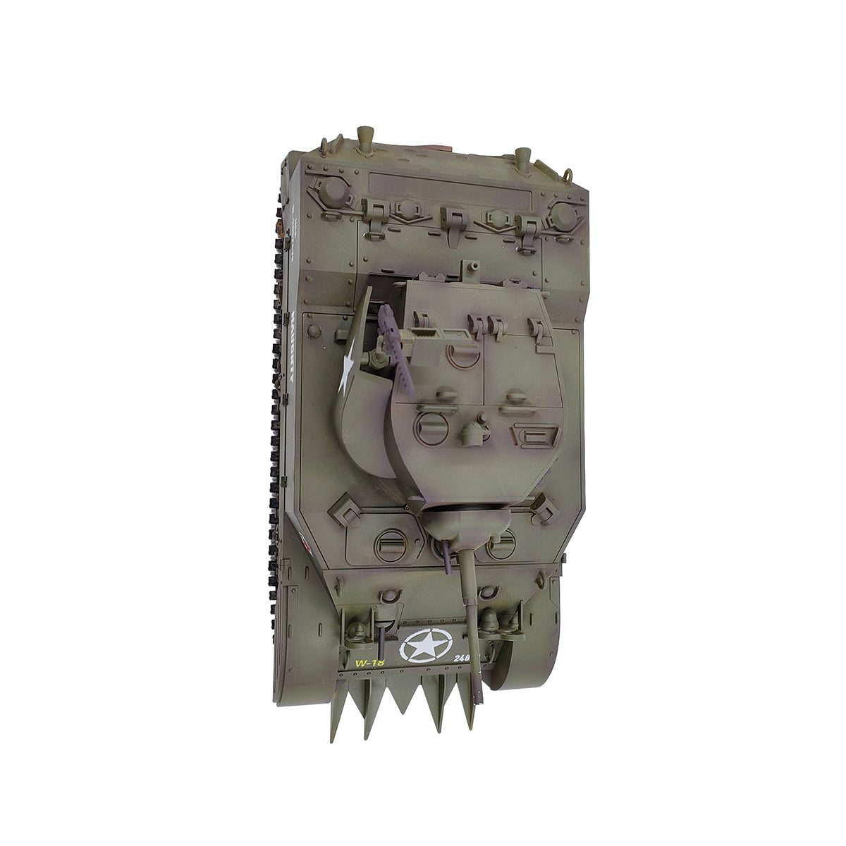 1/16 米軍M5A1スチュアート軽戦車 RC 2.4G 影仕上げ 排気スモーク 2段階速度 バッテリー2本付き
