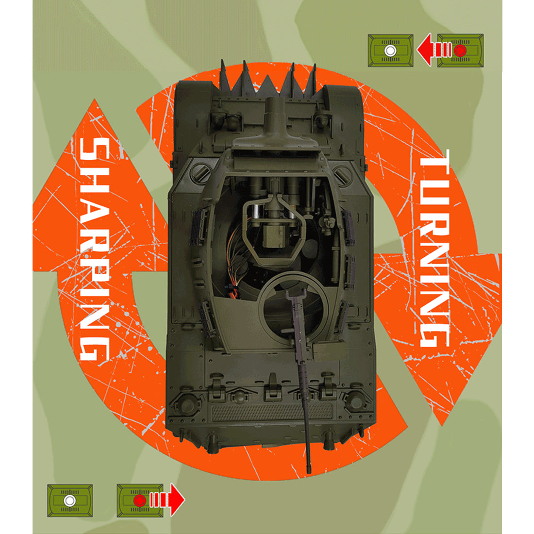 1/16 米軍M8自走榴弾砲 RC戦車 2.4G 伸縮砲身 スモーク効果 2段階速度 RTR迷彩イエロー
