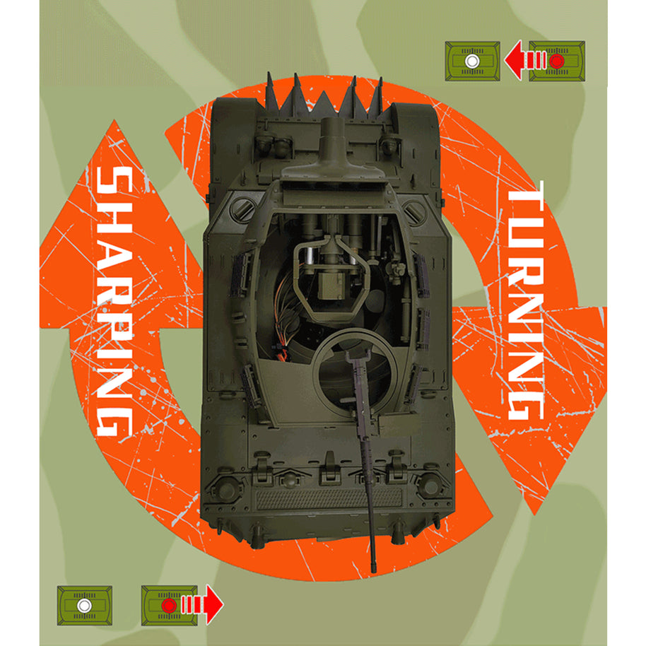 1/16 米軍M8自走榴弾砲 RC戦車 2.4G 伸縮砲身 スモーク効果 2段階速度 RTR迷彩イエロー