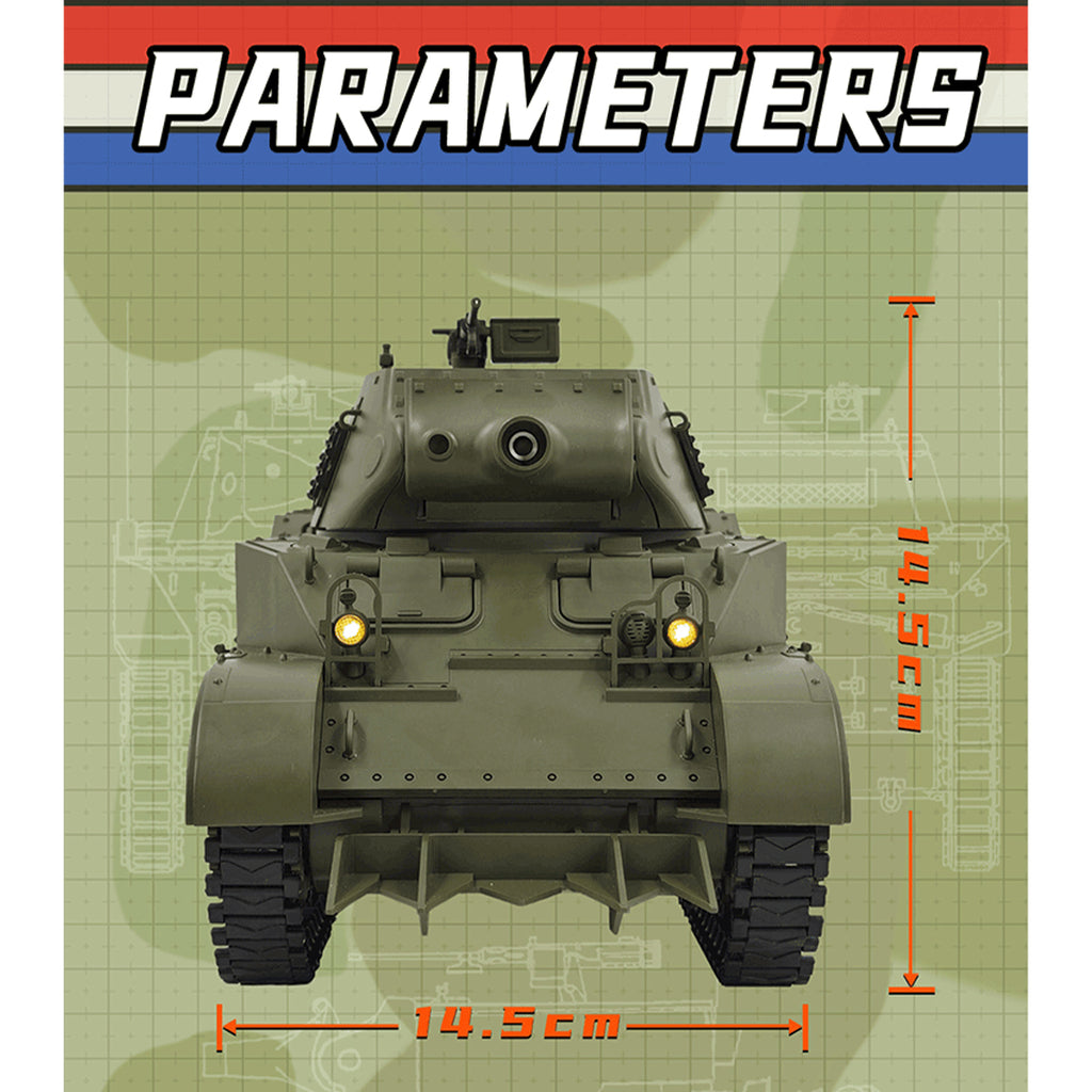 1/16 米軍M8自走榴弾砲 RC戦車 2.4G 伸縮砲身 スモーク効果 2段階速度 RTR迷彩イエロー