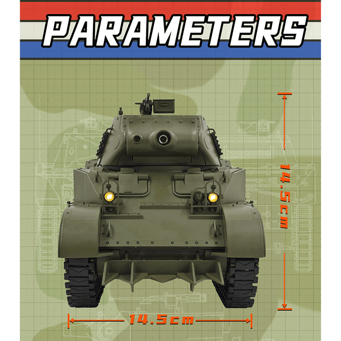 1/16 米軍M8自走榴弾砲 RC戦車 2.4G 伸縮砲身 スモーク効果 2段階速度 RTR迷彩イエロー