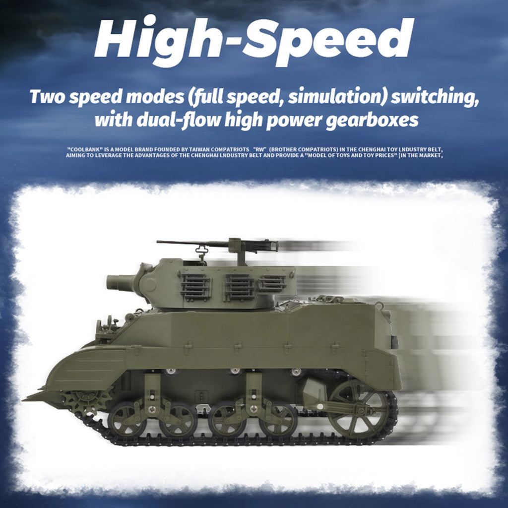 1/16 米軍M8自走榴弾砲 RC戦車 2.4G 伸縮砲身 スモーク効果 2段階速度 RTR