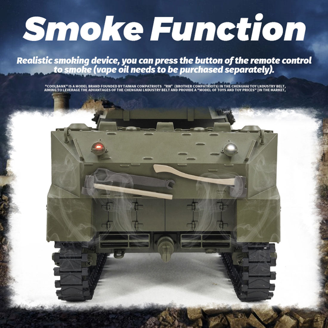 1/16 米軍M8自走榴弾砲 RC戦車 2.4G 伸縮砲身 スモーク効果 2段階速度 RTR
