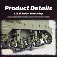 1/16 米軍M8自走榴弾砲 RC戦車 2.4G 伸縮砲身 スモーク効果 2段階速度 RTR