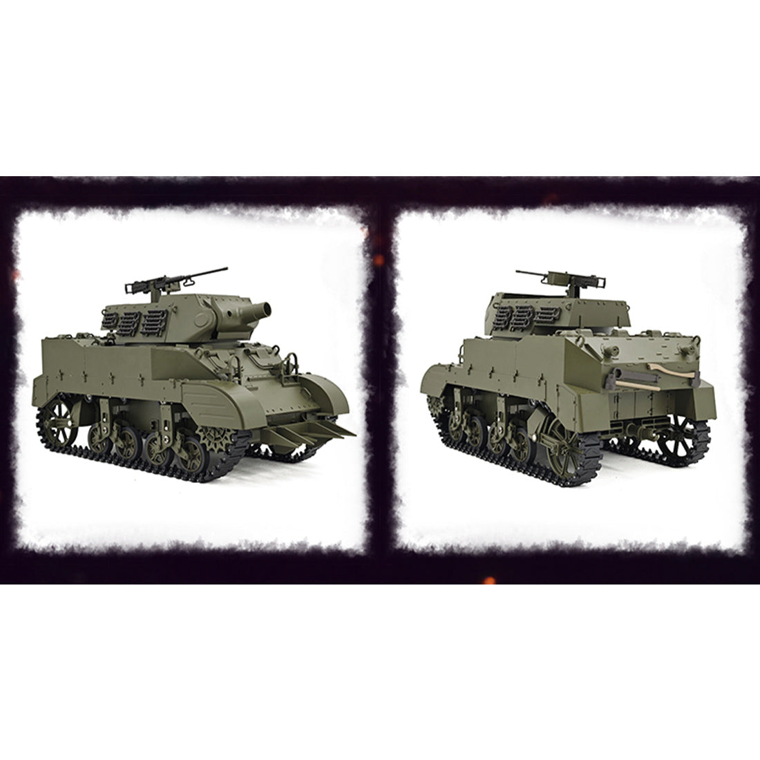 1/16 米軍M8自走榴弾砲 RC戦車 2.4G 伸縮砲身 スモーク効果 2段階速度 RTR
