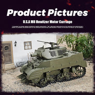 1/16 米軍M8自走榴弾砲 RC戦車 2.4G 伸縮砲身 スモーク効果 2段階速度 RTR