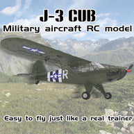 1/16 WWII PIPER J-3 CUB RC 4チャンネルブラシレス固定翼航空機モデル 軍用機トイ（RTFバージョン）