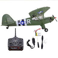 1/16 WWII PIPER J-3 CUB RC 4チャンネルブラシレス固定翼航空機モデル 軍用機トイ（RTFバージョン）
