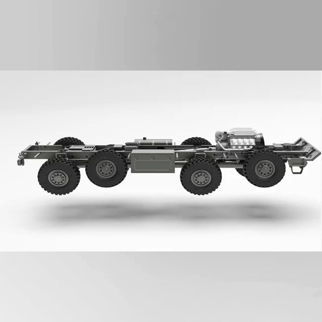 1/18 8x8全輪駆動 RC軍用クローラー CNC全金属 空気圧サスペンション 4ディフロック RTR