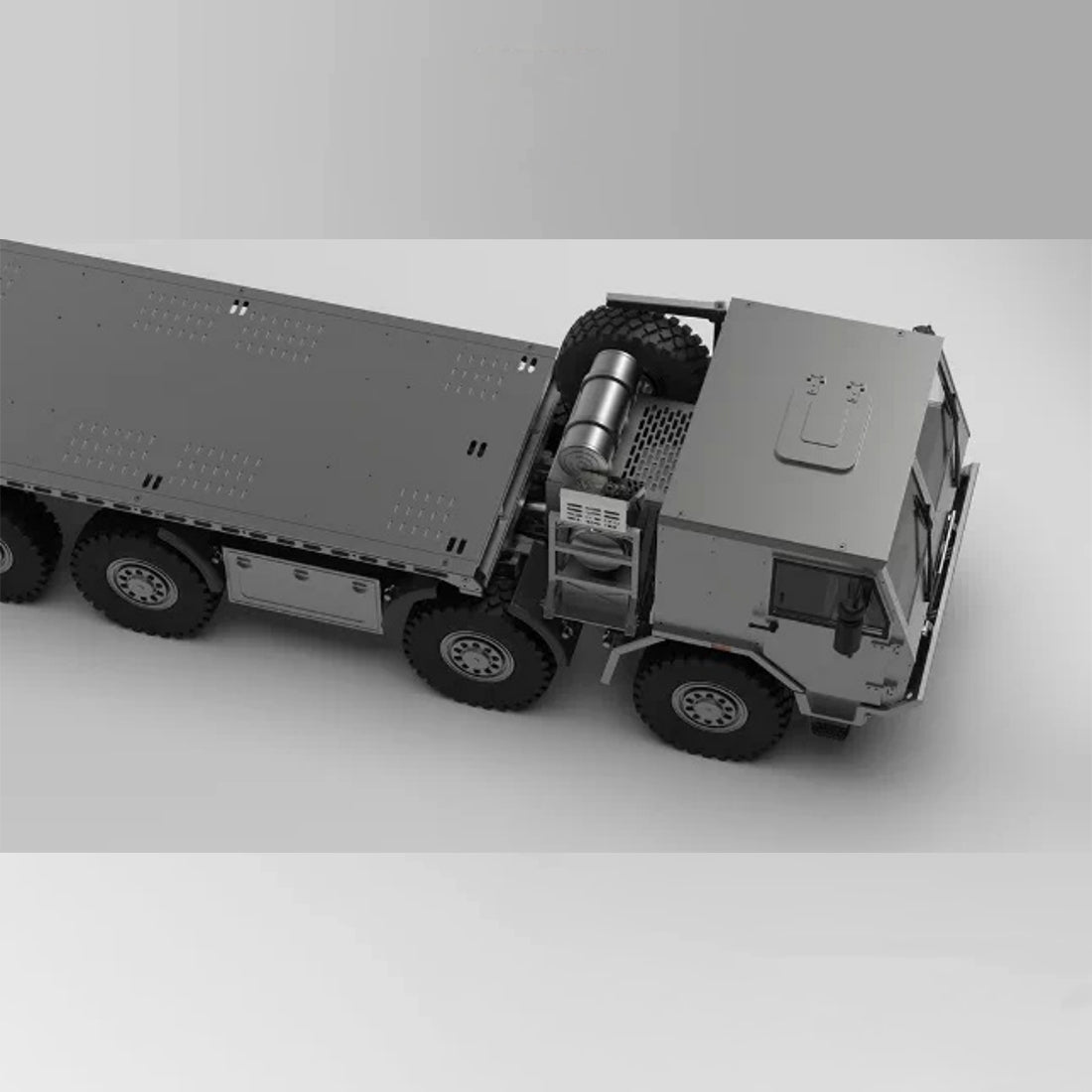 1/18 8x8全輪駆動 RC軍用クローラー CNC全金属 空気圧サスペンション 4ディフロック RTR