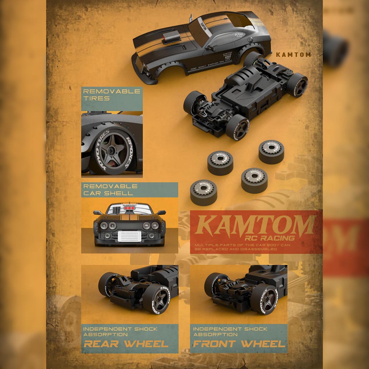 1/32 2.4G 4WD RCドリフトカー RTR版 LEDヘッドライト 30km/h MINI RC