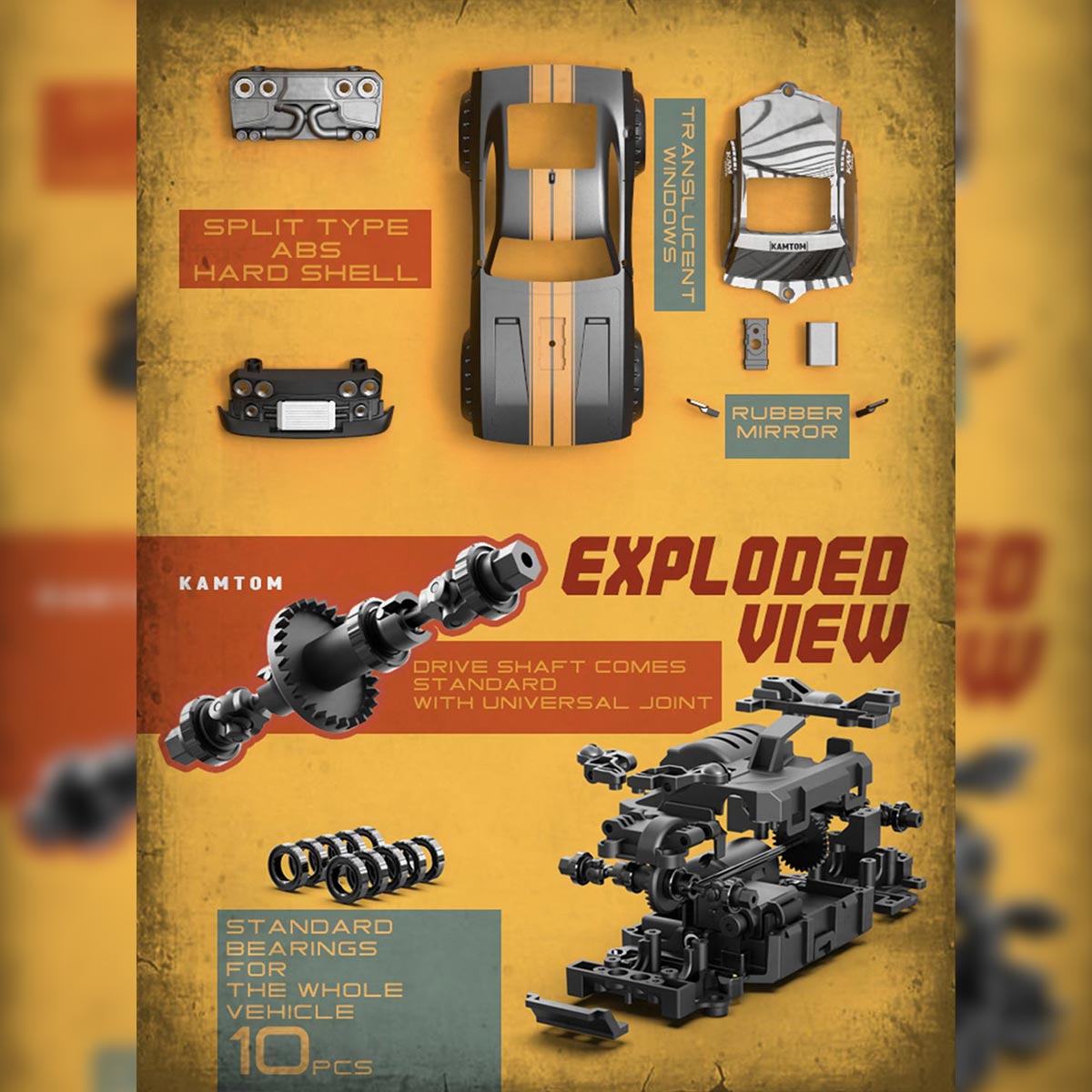 1/32 2.4G 4WD RCドリフトカー RTR版 LEDヘッドライト 30km/h MINI RC