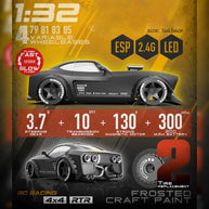 1/32 2.4G 4WD RCドリフトカー RTR版 LEDヘッドライト 30km/h MINI RC