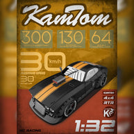 1/32 2.4G 4WD RCドリフトカー RTR版 LEDヘッドライト 30km/h MINI RC