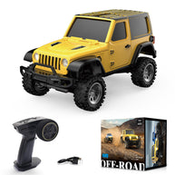 1/36スケール 2.4G 4WDフルプロポーショナルRCオフロードカー リアルLEDライト RTR イエロー
