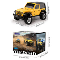 1/36スケール 2.4G 4WDフルプロポーショナルRCオフロードカー リアルLEDライト RTR イエロー