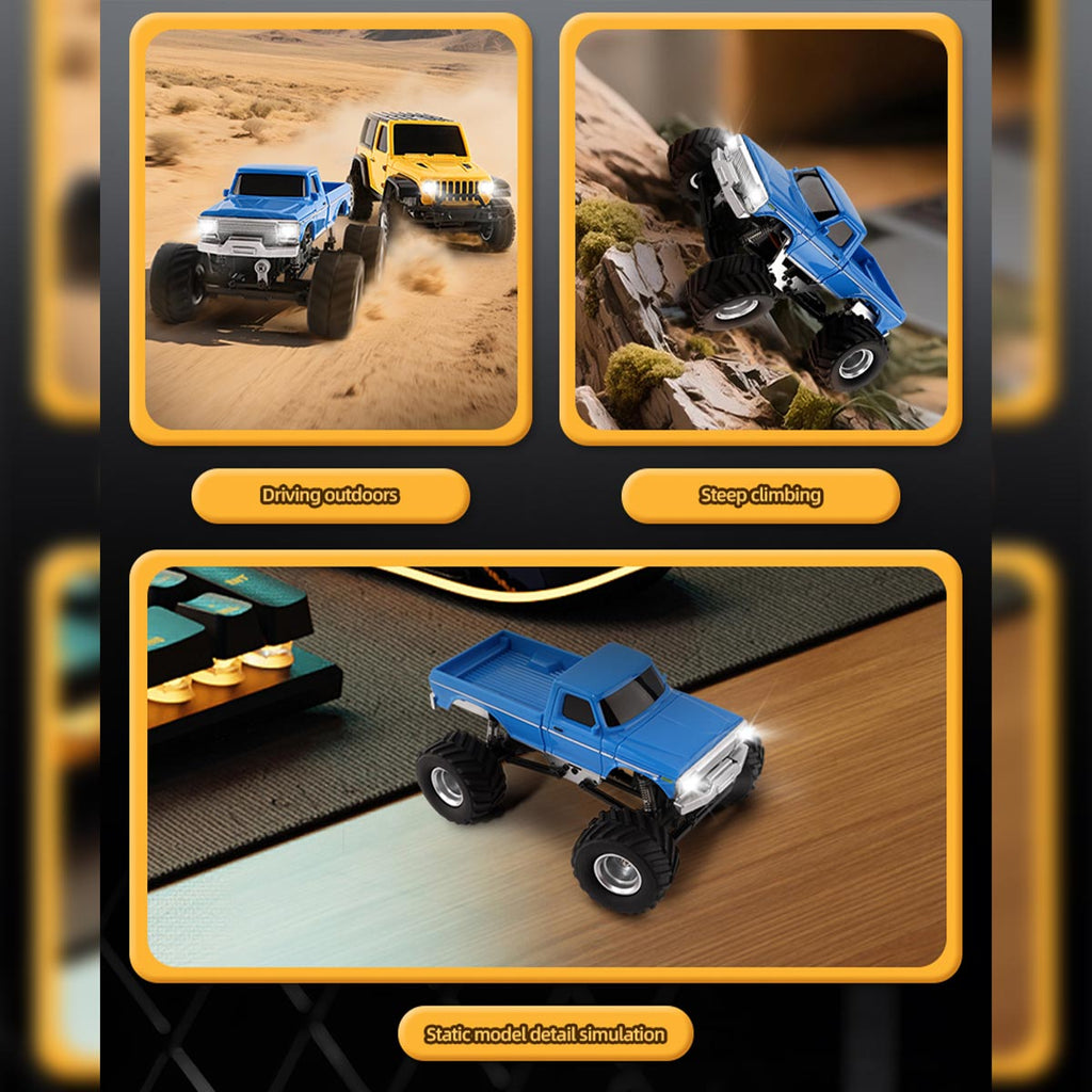 1/36スケール 2.4G 4WDフルプロポーショナルRCオフロードカー リアルLEDライト RTR