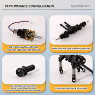 1/36スケール 2.4G 4WDフルプロポーショナルRCオフロードカー リアルLEDライト RTR イエロー