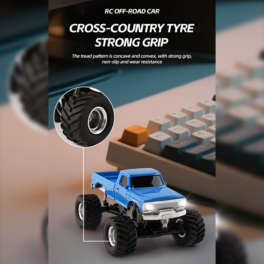 1/36スケール 2.4G 4WDフルプロポーショナルRCオフロードカー リアルLEDライト RTR イエロー