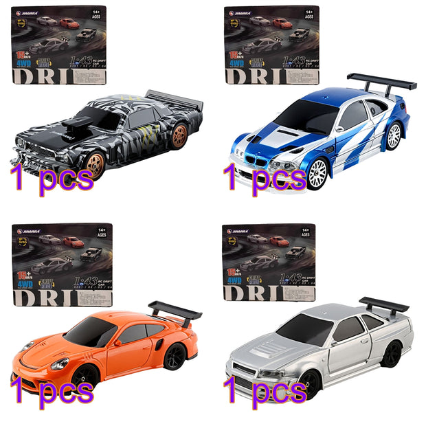 1/43 MINI RCミニドリフトカーセット｜2.4G 4WD四輪駆動 ジャイロ安定システム フルプロポーション操作 RTR完成機 | RTRHOBBYJP