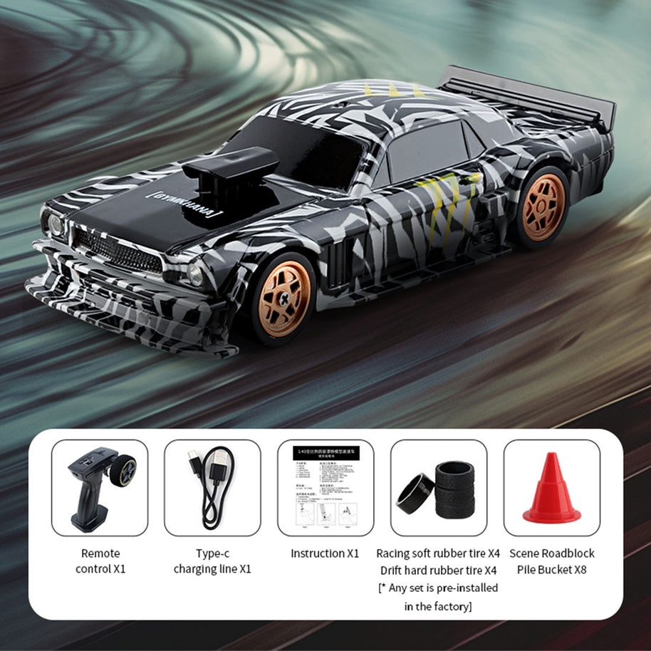 1/43 MINI RCミニドリフトカーセット｜2.4G 4WD四輪駆動 ジャイロ安定システム フルプロポーション操作 RTR完成機 | RTRHOBBYJP