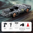 1/43 4WD MINI RCドリフトカーセット｜2.4Gフルプロポーション操作 ライト付き RTR完成車 4色フルセット