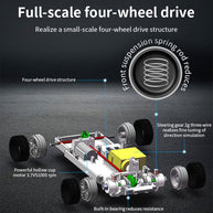 1/43 4WD MINI RCドリフトカーセット｜2.4Gフルプロポーション操作 ライト付き RTR完成車 4色フルセット