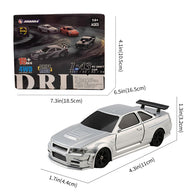 1/43 2.4G 4WD全プロポーショナルRCミニドリフトカー ジャイロ版 RTR 15KM/H MINI RC