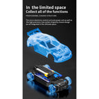 1/43 2.4G 4WD全プロポーショナルアロイRCドリフトカー RTR LEDライト ジャイロスコープ MINI RC