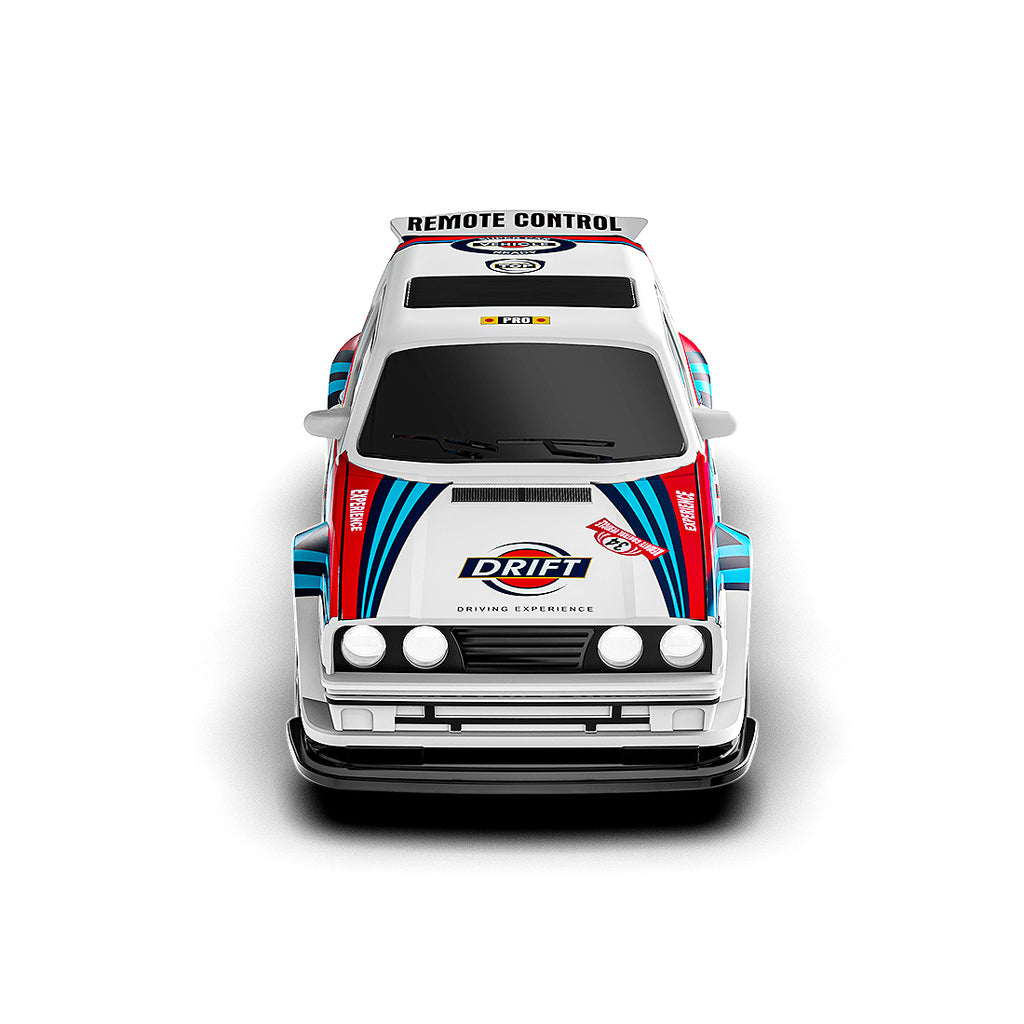 1/43 4WD RCドリフトレーシングカー 青白色 RTR 2.4GHz LEDライト レーシングタイヤ コーン付き MINI RC